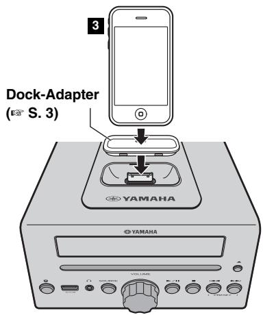 YAMAHA MCR-B142 - Um die Uhrzeit von Ihr dem iPod zu übernehmen - 2