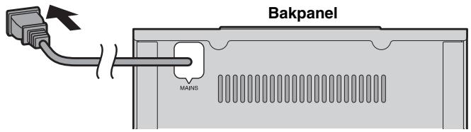 YAMAHA MCR-B142 - Anslutning av nätkabeln - 1