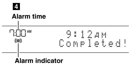 YAMAHA MCR-B142 - Setting the alarm time and alarm type (Option menu) - 3