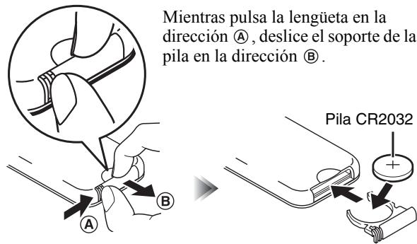 YAMAHA MCR-B142 - Sustitución de la pila del mando a distancia - 1