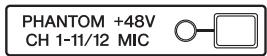 YAMAHA MG12XU/MG12 - Commutateur et indicateur [phantom +48V] - 1
