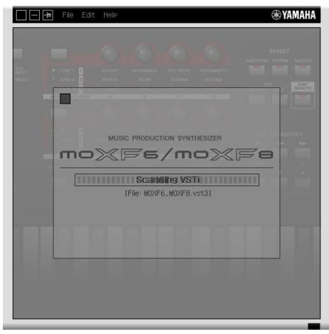 YAMAHA MOXF6/MOXF8 REMOTE EDITOR - Cliquez sur [OK] pour lancer l'opération de balayage. - 1
