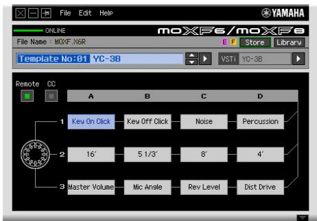 YAMAHA MOXF6/MOXF8 REMOTE EDITOR - - Display Format (Format d'affichage) - 1