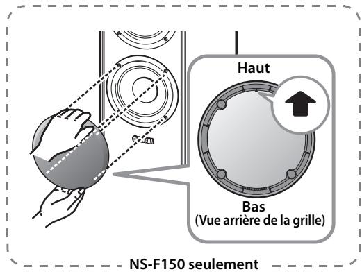 YAMAHA NS-F140, NS-F150 - Enlever ou mettre la grille - 2