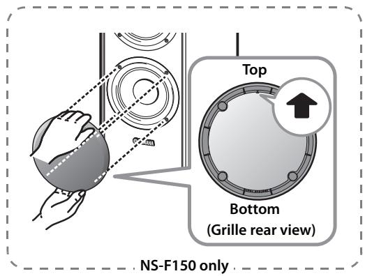 YAMAHA NS-F140, NS-F150 - Removing / Attaching the grille - 2