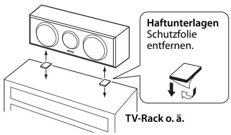 YAMAHA NS-PA120, NS-PB150 - Aufstellen des Center-Lautsprechers - 1