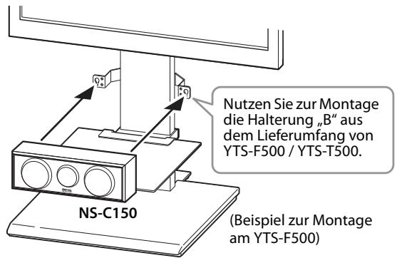 YAMAHA NS-PA120, NS-PB150 - ■ Montage des Center-Lautsprechers an den Yamaha TV-Racks YTS-F500 und YTS-T500 - 2
