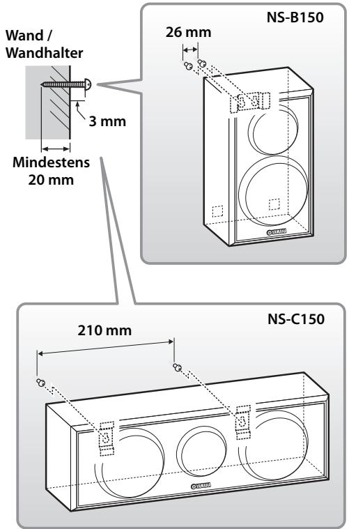 YAMAHA NS-PB150 - Wandmontage der Laufsprecher - 1