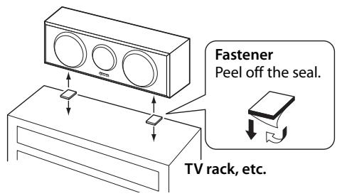 YAMAHA NS-PB150 - Installing the center speaker - 1