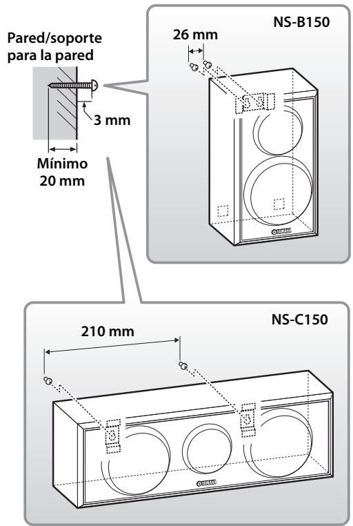 YAMAHA NS-PB150 - Instalar los altavoces en la pared - 1