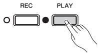 YAMAHA P-115 - Pour écouter le morceau enregistré, appuyez sur la touche [PLAY] pour démarrer la reproduction. - 1