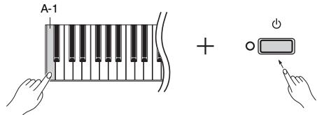 YAMAHA P-115 - Lorsque l'instrument est éteint : - 1