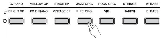 YAMAHA P-115 - Appuyez sur une touche de sonorité une ou deux fois. - 1