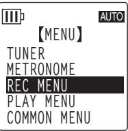 YAMAHA POCKETRAK W24 - [Ecran de menus] - 3