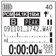 YAMAHA POCKETRAK W24 - - Si le niveau d'enregistrement est trop haut : - 1