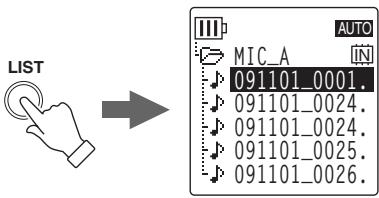 YAMAHA POCKETRAK W24 - [Ecran List] - 1