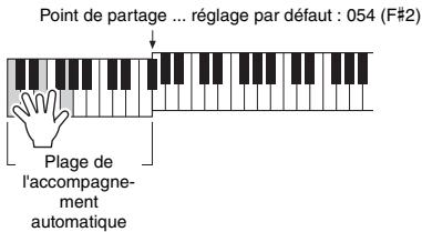 YAMAHA PSR-E253/YPT-255 - Interprétez un accord de la main gauche afin de lancer la reproduction de l'intro. - 1