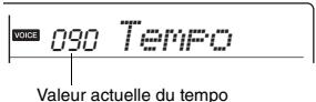 YAMAHA PSR-E253/YPT-255 - Pour modifier le tempo : - 2