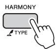 YAMAHA PSR-E443 - Maintenez la touche [HARMONY] enforcée pendant plus d'une seconde jusqu'à ce que l'élement « HarmType » (Type d'harmonie) s'affiche à l'écran. - 1