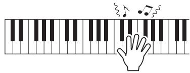 YAMAHA PSR-E443 - Application du filtré à la sonorité principale - 3