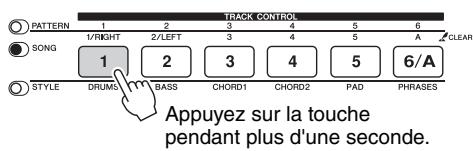YAMAHA PSR-E443 - Suppression d'une piste spécifique d'un morceau utilisateur - 1