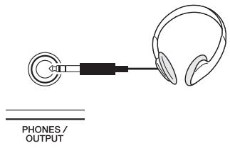 YAMAHA PSR-E443 - Raccordement d'un casque ou d'un équipement audio externe - 1