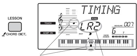 YAMAHA PSR-E443 - Appuyez sur la touche [LESSON] pour lancer la reproduction de la loi. - 1