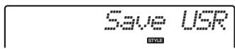 YAMAHA PSR-E443 - Utilisez les touches CATEGORY [+ ] et [-] pour appeler l'objet « Save USR » (Enregistrer USR). - 3