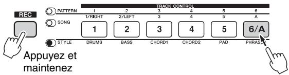 YAMAHA PSR-E443 - - Pour enregistrer uniquement la reproduction du style : - 1