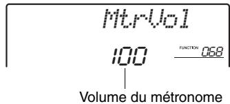 YAMAHA PSR-E443 - Réglage du volume du métronome - 3