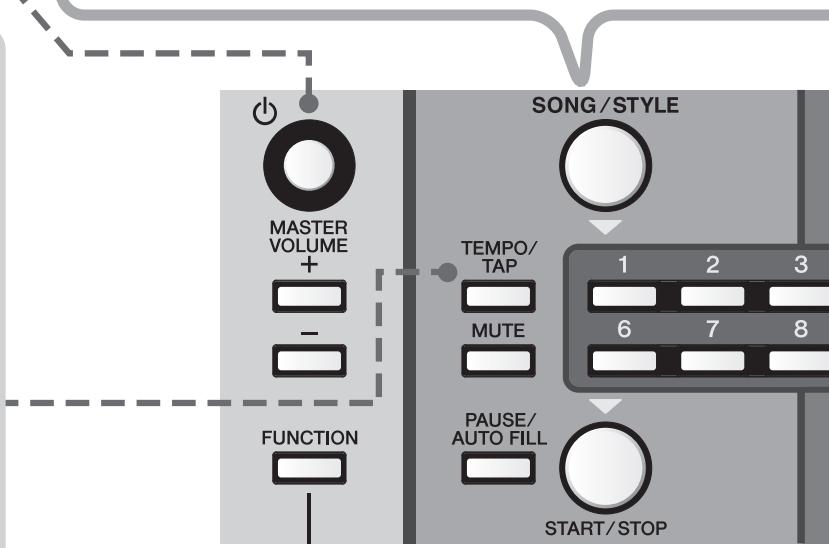 YAMAHA PSR-F50 - Définition du tempo partapotement—tap start (démarrage par tapotement) - 1