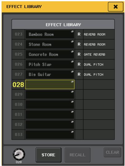 YAMAHA QL5/QL1 - Stockage des réglages dans une bibliothèque - 1