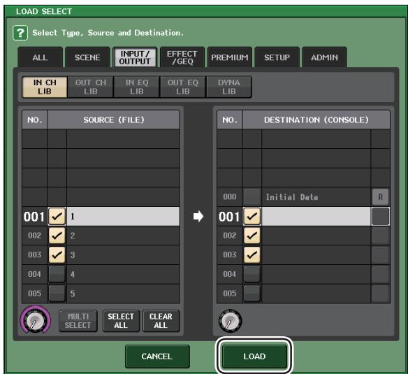 YAMAHA QL5/QL1 - Chargement des réglages de l'unité depuis un lecteur flash USB - 1