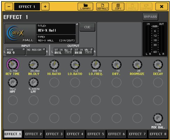 YAMAHA QL5/QL1 - Utilisation de EFFECT RACK avec envoi/retour - 7