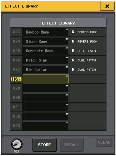 YAMAHA QL5/QL1 - Suppression des réglages d'une bibliothèque - 1
