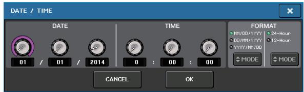 YAMAHA QL5/QL1 - Réglage de la date et l'heure de l'horloge interne - 1