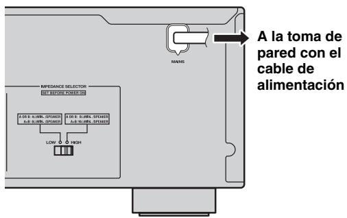 YAMAHA R-S300, RS300 - Conexión del cable de alimentación - 1