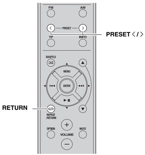 YAMAHA R-S300, RS300 - Manual station preset - 3