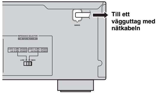 YAMAHA R-S300, RS300 - Ansluta nätkabeln - 1