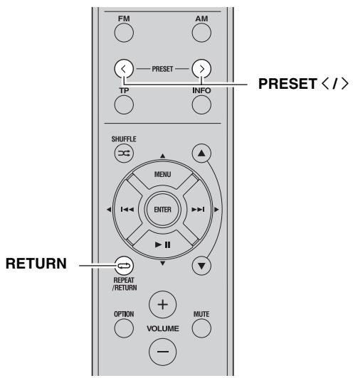 YAMAHA R-S300, RS300 - Mise en mémoire manuelle de stations - 2