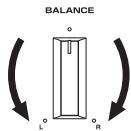 YAMAHA R-S300, RS300 - Einstellen des Reglers BALANCE - 2