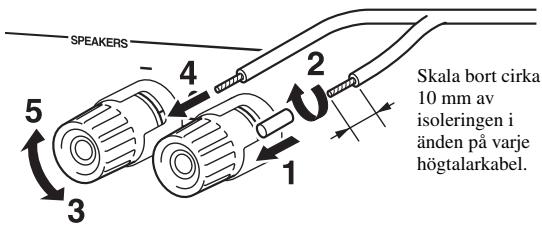 YAMAHA R-S300, RS300 - Ansluta högtalarkablar - 1
