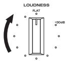 YAMAHA R-S300, RS300 - Stellen Sie den Regler LOUDNESS in die Position FLAT. - 1