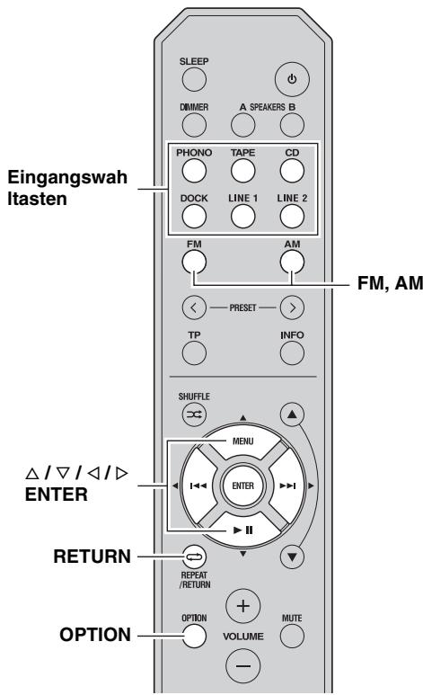 YAMAHA R-S300, RS300 - EINSTellen DES OPTION-MENUS FÜR JEDE EINGANGSQUELLE - 2