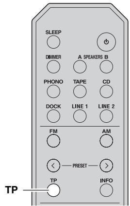 YAMAHA R-S300, RS300 - Función de búsqueda de TP (sólo emisoras de FM) - 2