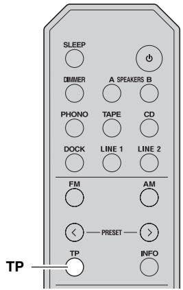 YAMAHA R-S300, RS300 - Fonction de recherche TP (stations FM uniquement) - 2