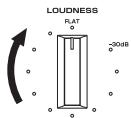 YAMAHA R-S300, RS300 - Impostare il controllo LOUDNESS nella posizione FLAT. - 1