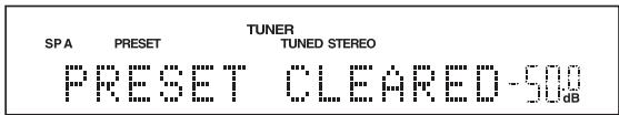 YAMAHA R-S300, RS300 - Clearing all preset stations - 7