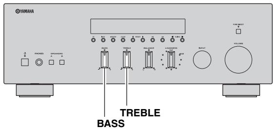 YAMAHA R-S300, RS300 - Ajuste de los controlles BASS y TREBLE - 1
