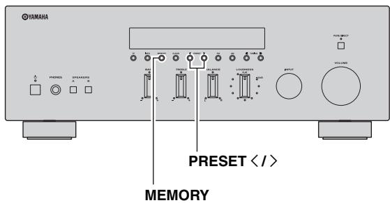 YAMAHA R-S300, RS300 - Presintonización manual de las emisoras - 2